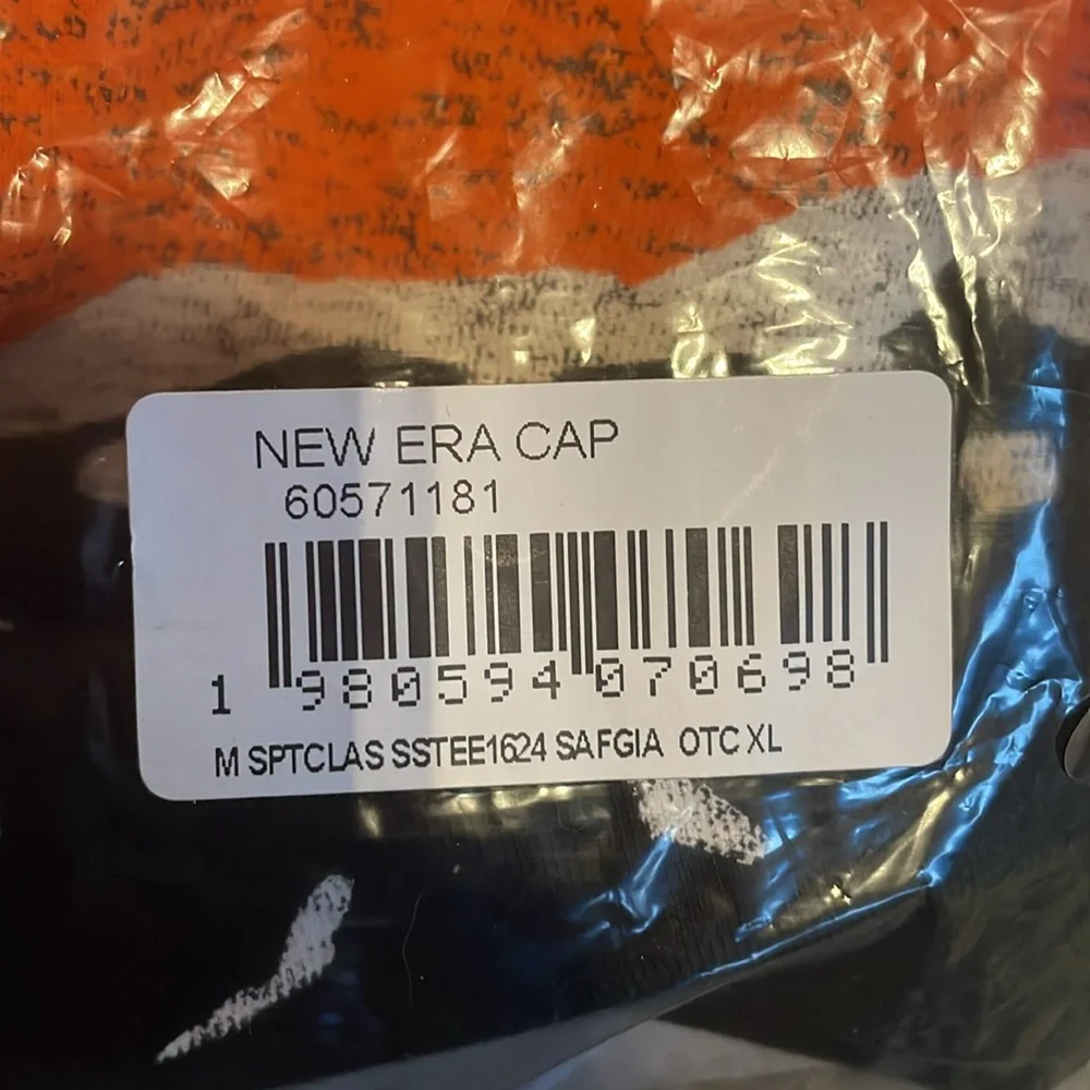 New Era Black and Orange Giants Short Sleeve Tee
